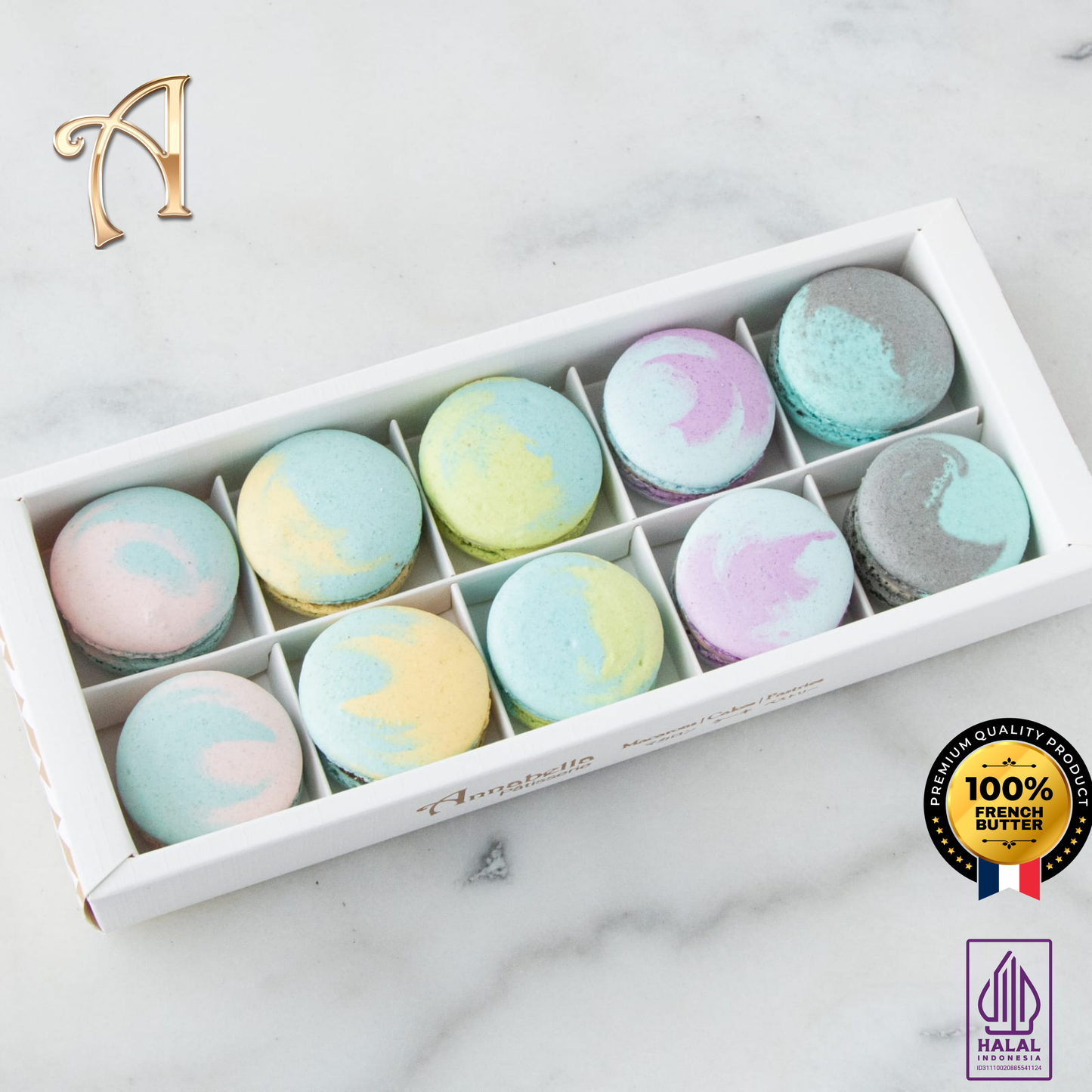 10PCS Macarons in Gift Box (Marvelous 2) | Special Price Rp178.000